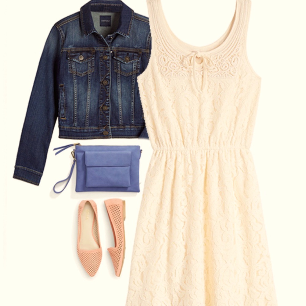 👗 NWOT Stitch Fix Pixley cream lace dress